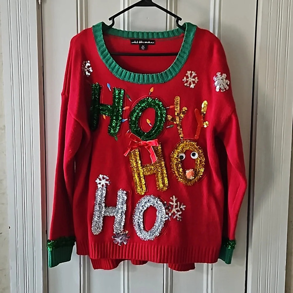 Ho Ho Ho Festive Christmas Sweater XL - Picture 1 of 11